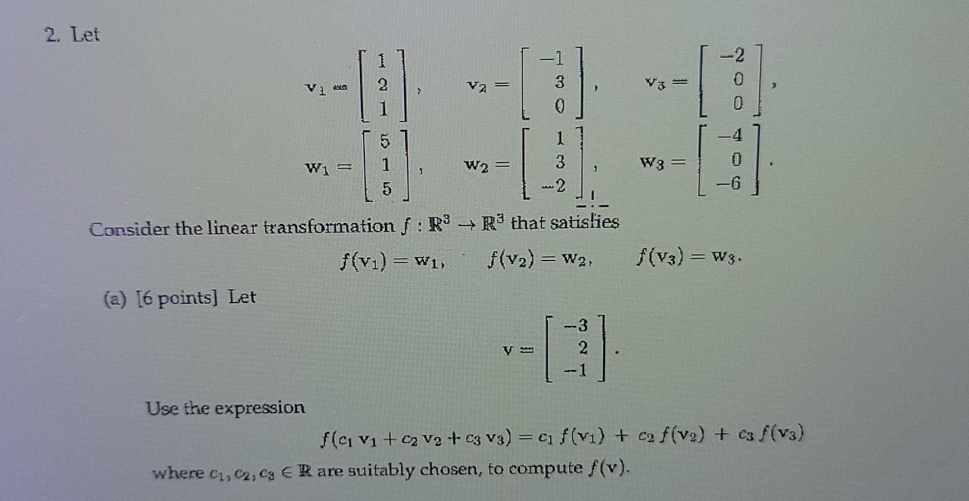 Solved (b) [8 points) Find the matrix representation of the | Chegg.com