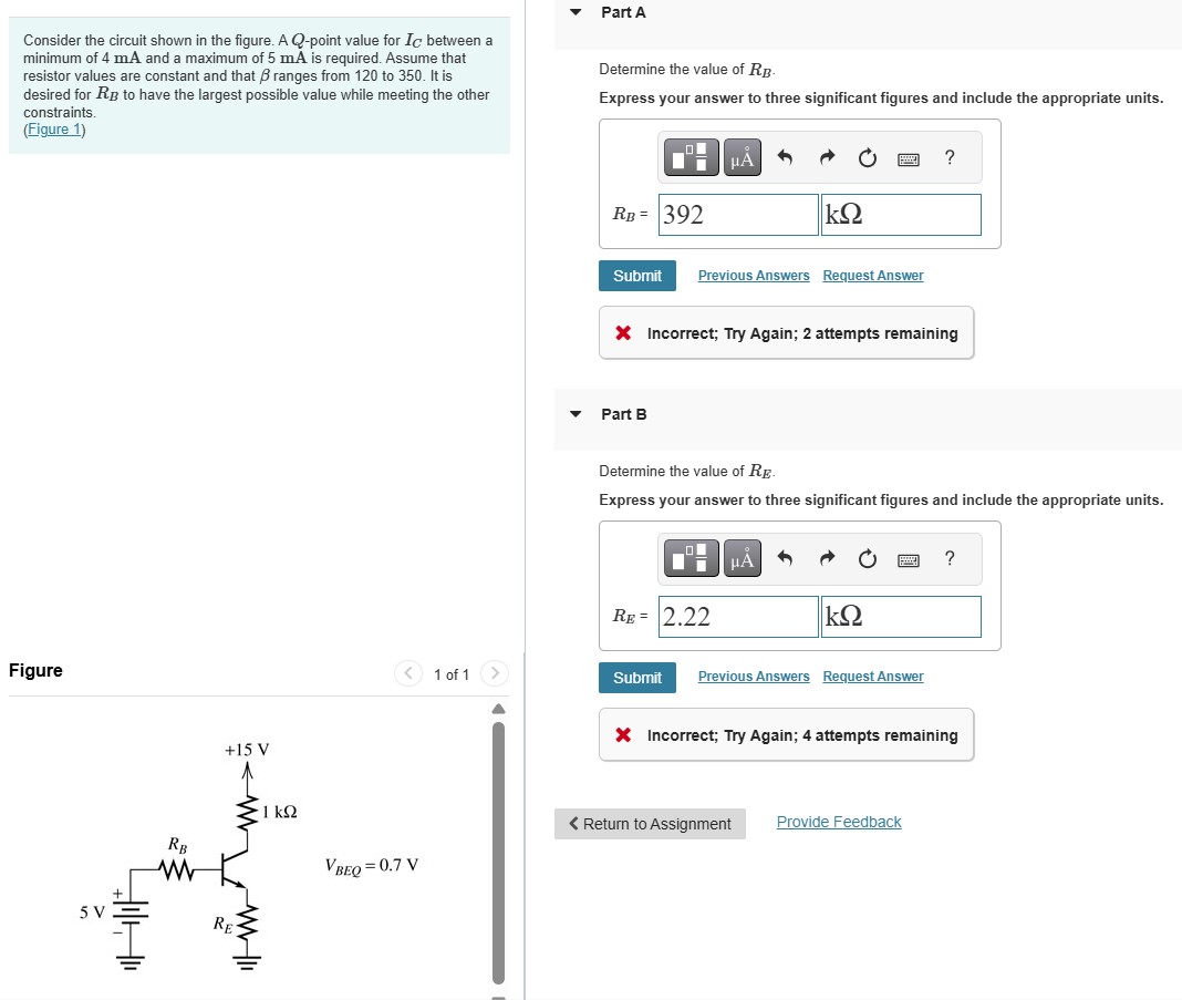 Solved Consider the circuit shown in the figure. A Q-point | Chegg.com