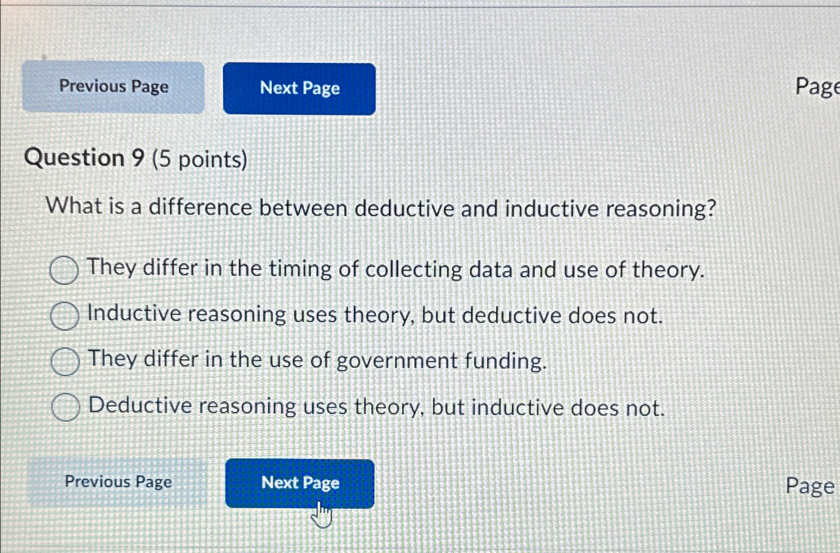 Solved Question 9 (5 ﻿points)What is a difference between | Chegg.com