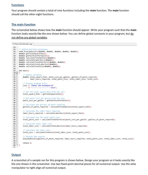 Solved Programming Assignment Paint Job Estimator A