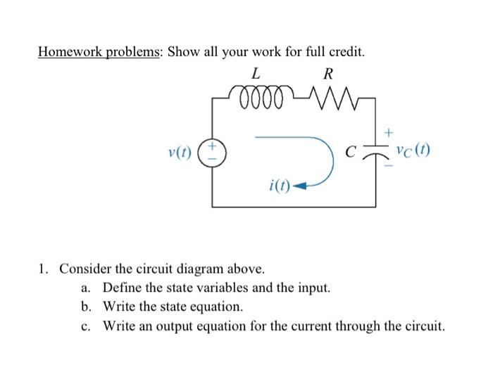 Solved Homework Problems: Show All Your Work For Full | Chegg.com