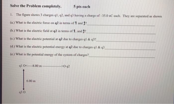 Solved Solve the Problem completely. 5 pts each 1. The | Chegg.com