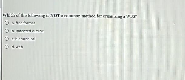 Solved Which of the following is NOT a common method for | Chegg.com
