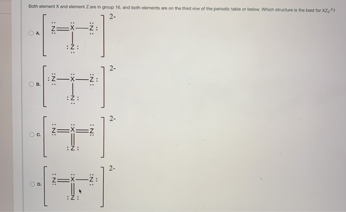 Solved Both element X and element Z are in group 16, and | Chegg.com