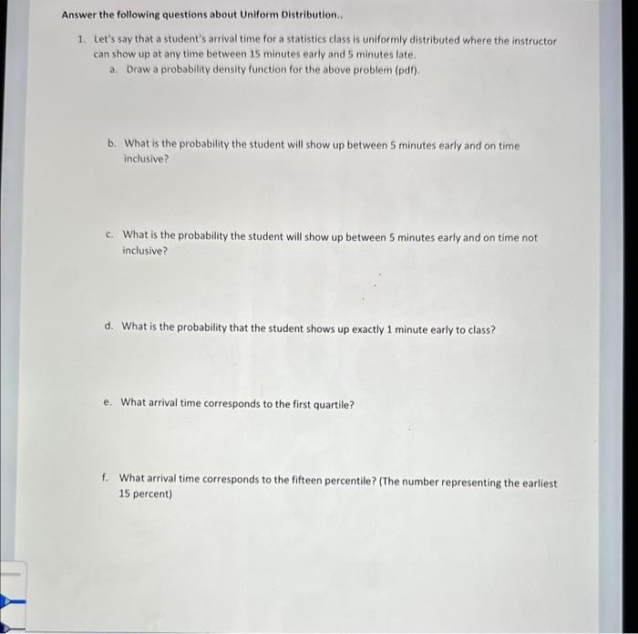 Solved Answer the following questions about Uniform | Chegg.com