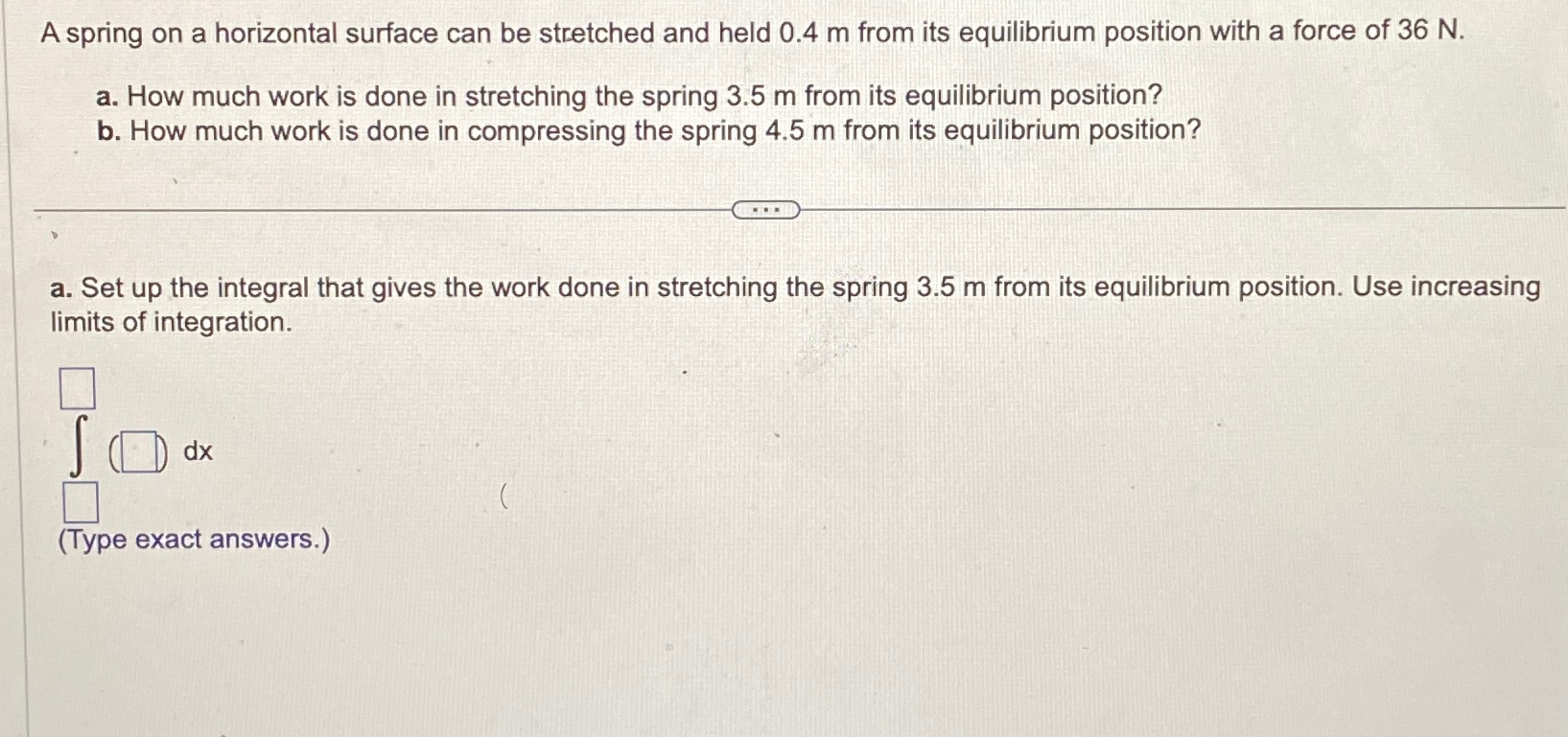 Solved A spring on a horizontal surface can be stretched and | Chegg.com