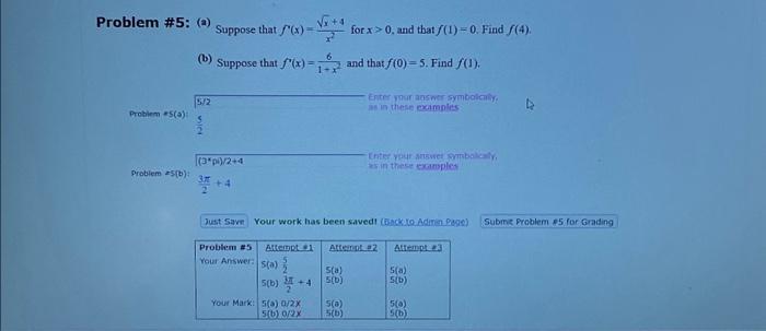 Solved Problem #5: (a) Problem #5(a): Problem #5(b): Suppose | Chegg.com