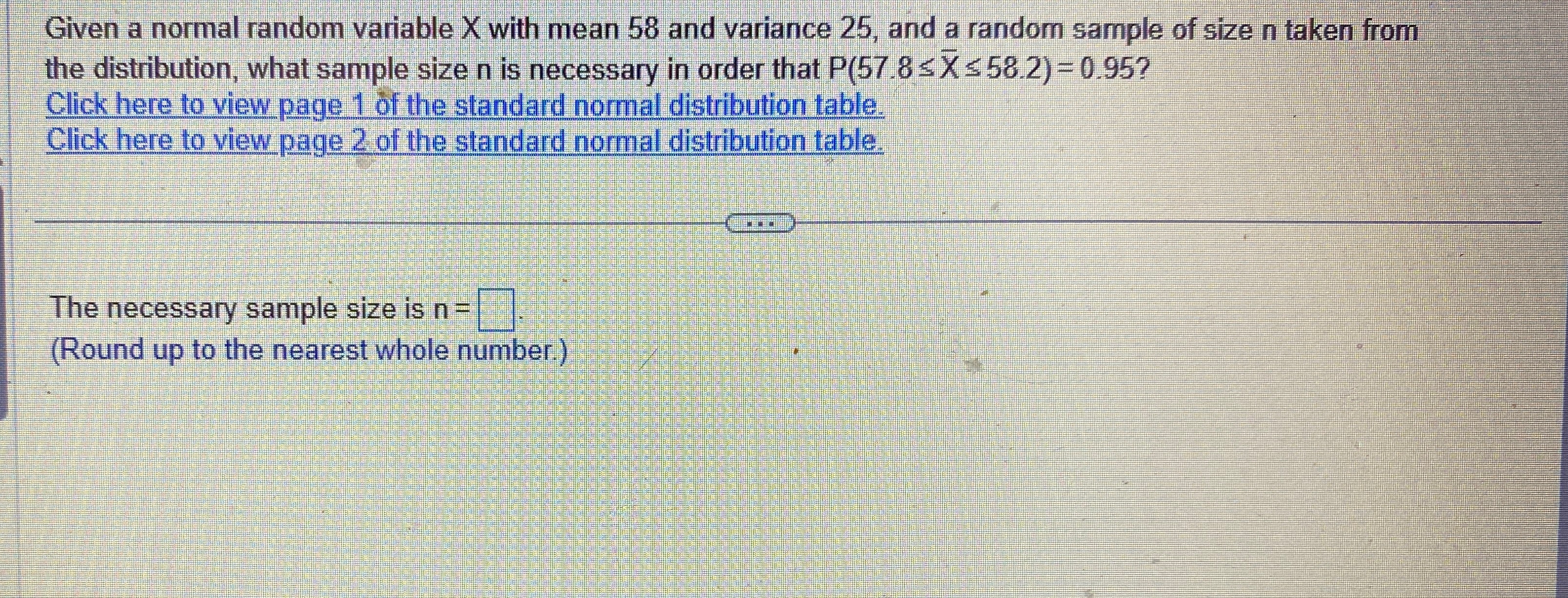 Solved Given a normal random variable x ﻿with mean 58 ﻿and | Chegg.com