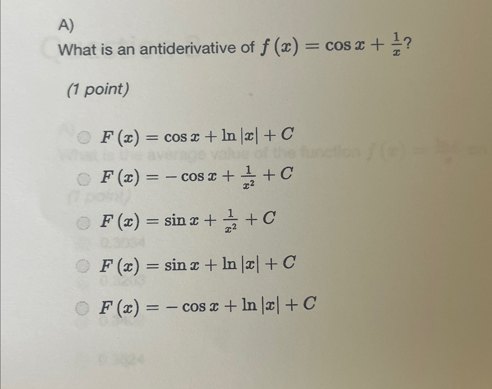 antiderivative of x 2 cosx