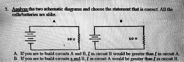 Solved Analyze the two schematic diagrams and choose the | Chegg.com
