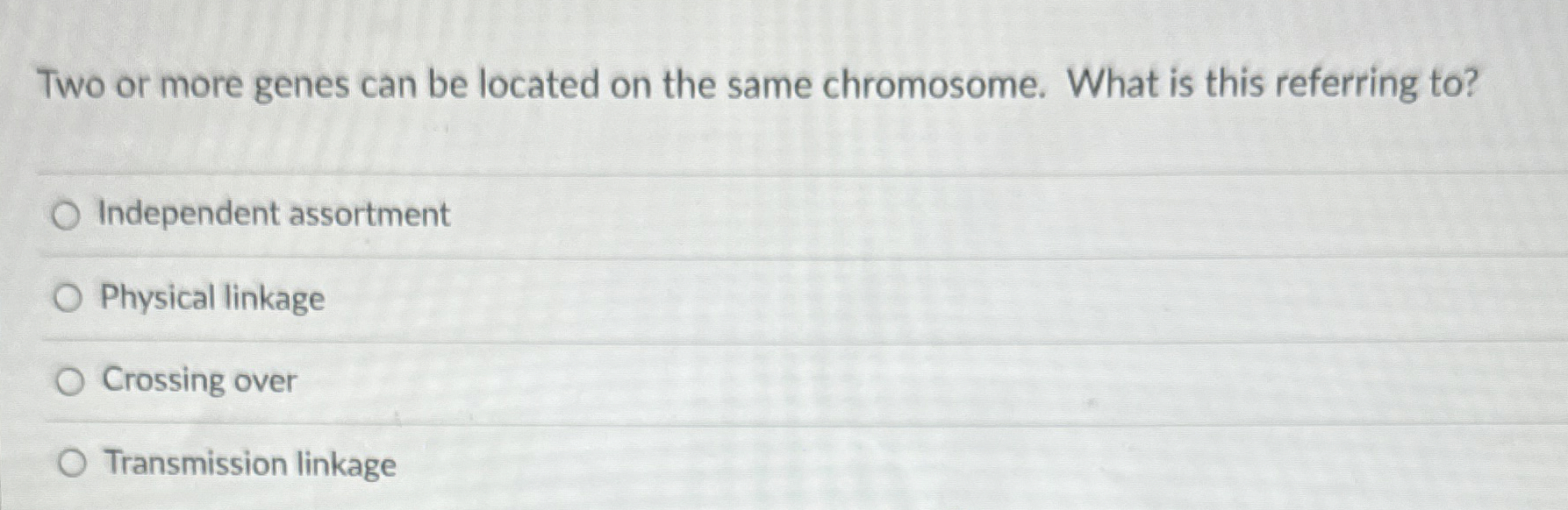 Solved Two or more genes can be located on the same | Chegg.com