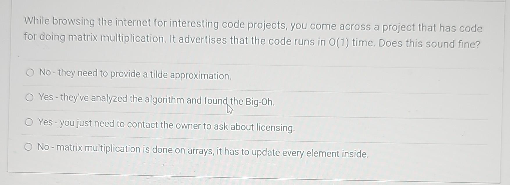 Solved While browsing the internet for interesting code | Chegg.com