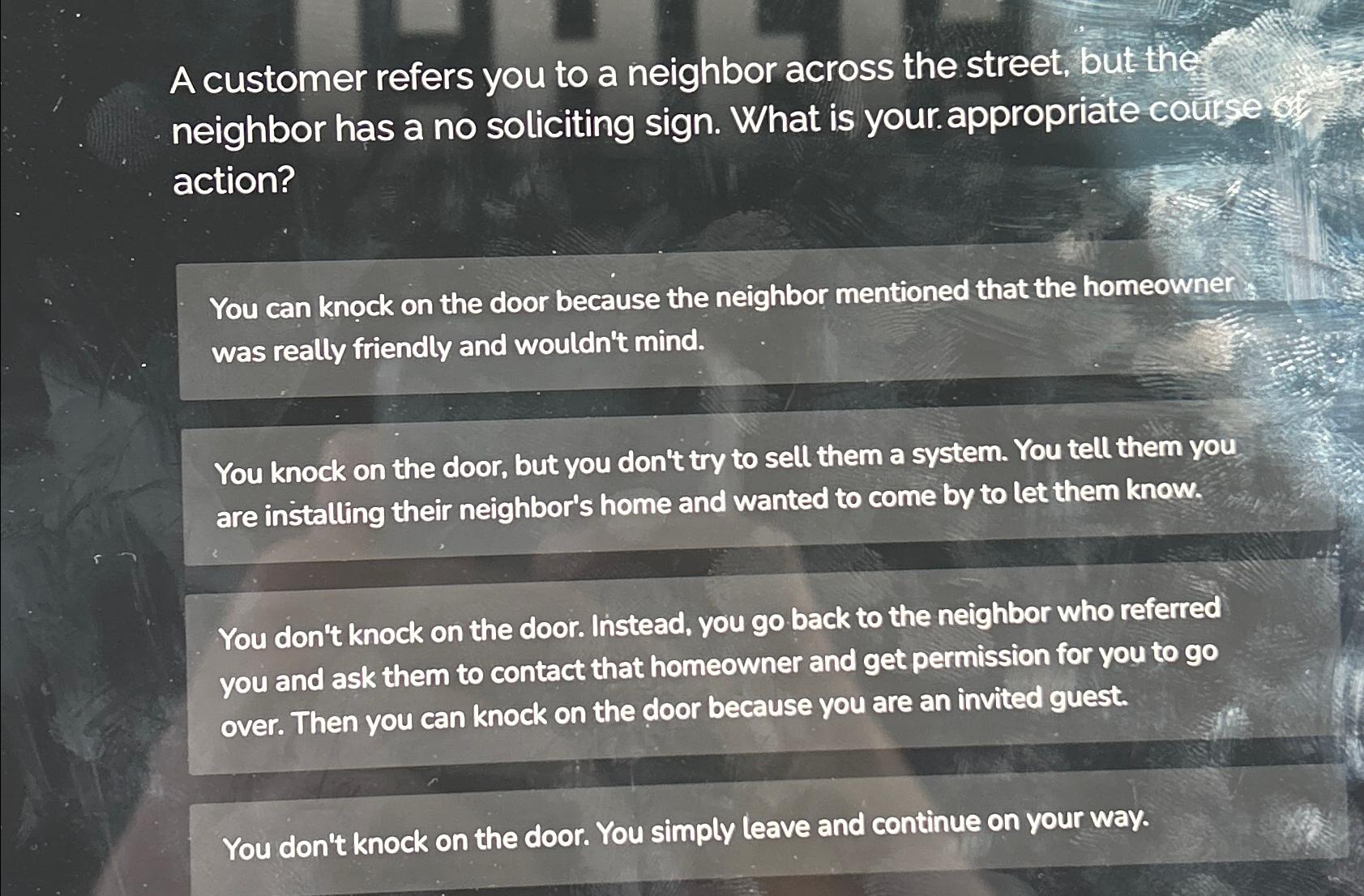 Solved A customer refers you to a neighbor across the | Chegg.com