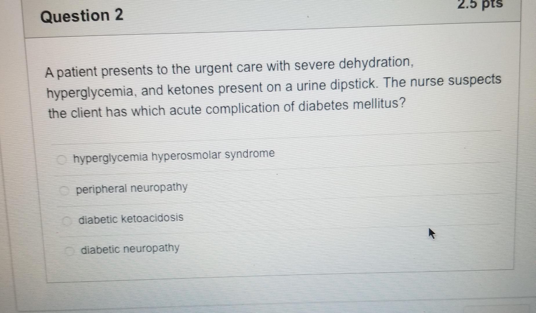 Solved Question 1 A client presents to the health care | Chegg.com