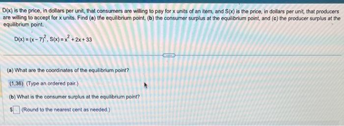 Solved Need help findinf B and CB.) what is the consumer | Chegg.com