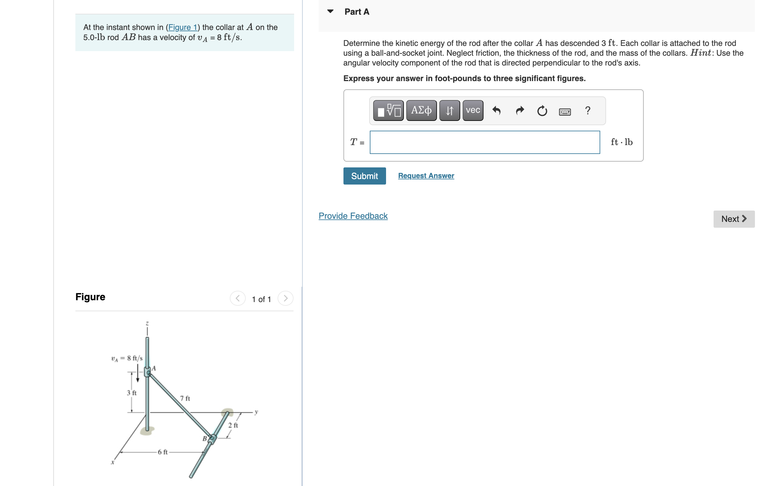 Solved At the instant shown in (Figure 1) ﻿the collar at \( | Chegg.com