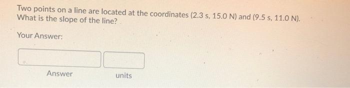 Solved Two points on a line are located at the coordinates | Chegg.com