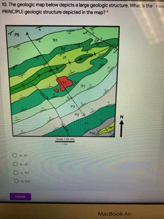Solved 3. What type of geologic structure is depicted in the | Chegg.com