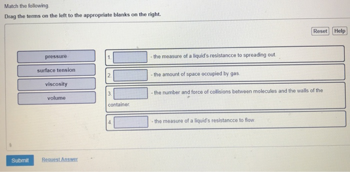 Solved Match the following Drag the terms on the left to the | Chegg.com