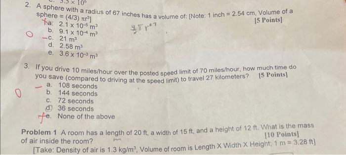 find the volume of a sphere with radius 6 inches