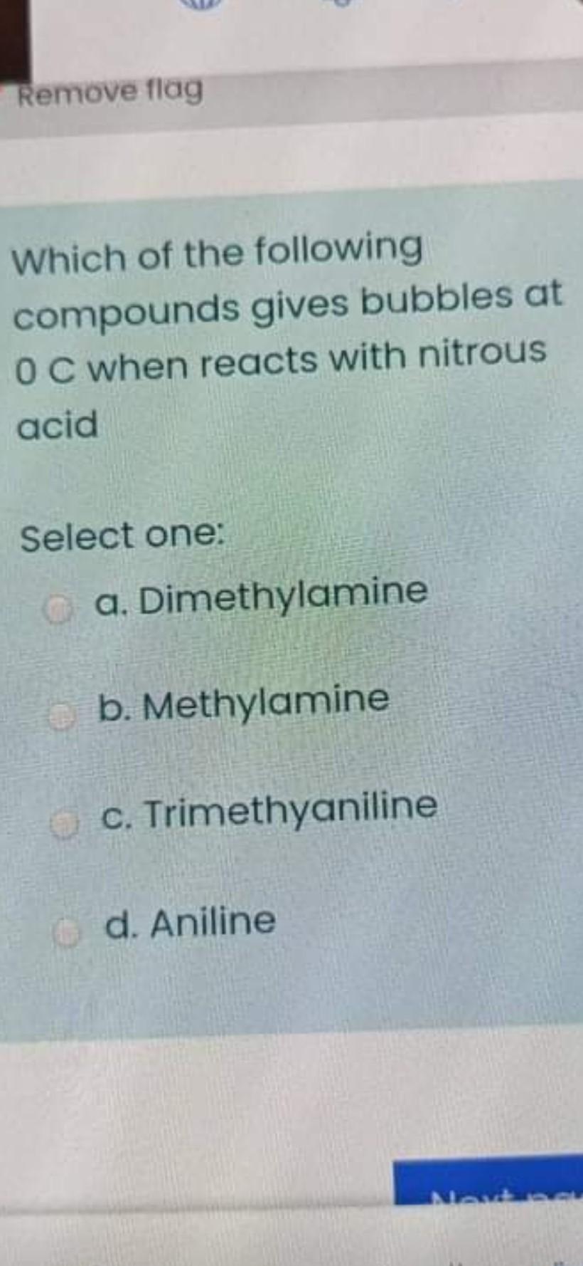 Solved Remove flag Which of the following compounds gives | Chegg.com