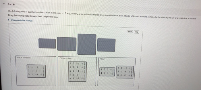 Solved Part A Classify Each Orbital Diagram For Ground state Chegg