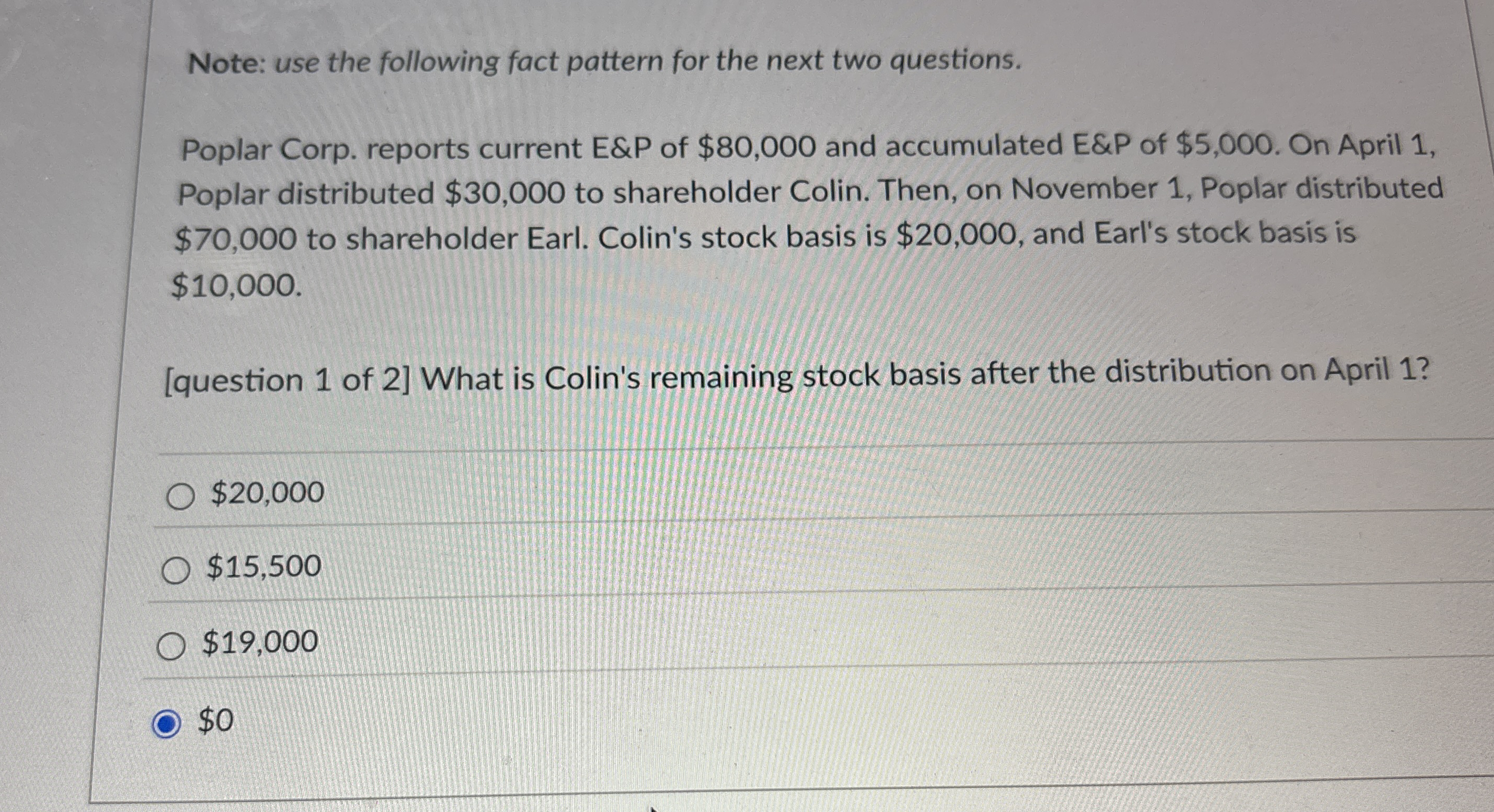 Note: use the following fact pattern for the next two | Chegg.com