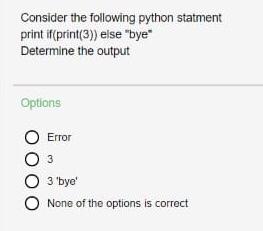 Solved Consider the following python statment print | Chegg.com