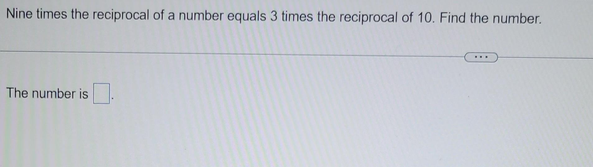 find the reciprocal of the number 3 5
