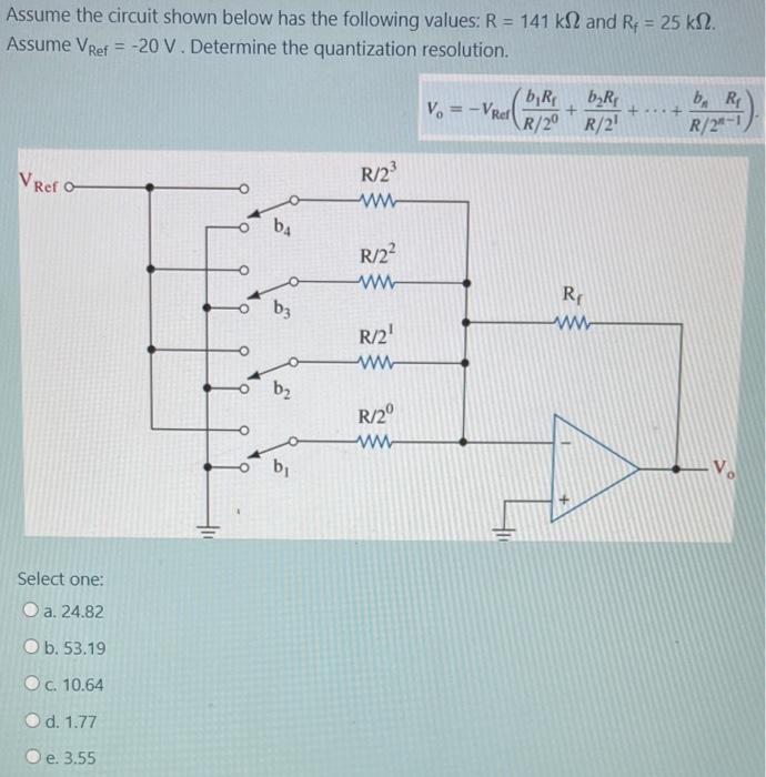 Solved Assume the circuit shown below has the following | Chegg.com