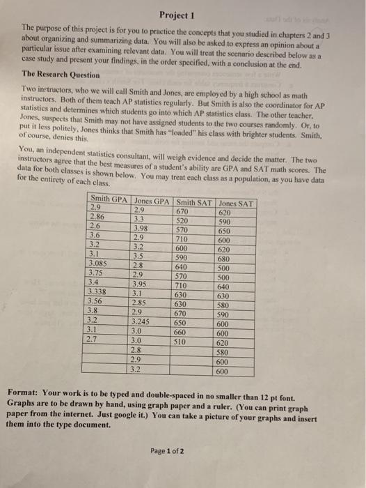 Solved hi this is my statistic class project. I need help | Chegg.com