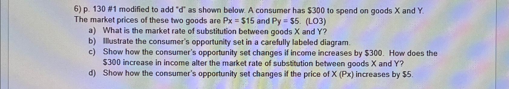 Solved p. 130#1 ﻿modified to add " d " ﻿as shown below. A | Chegg.com
