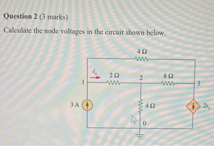 Solved Calculate the node voltages in the circuit shown | Chegg.com