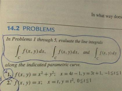 Solved In Problems I through 5, evaluate the line integrals | Chegg.com