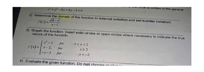 2) Deiermine the domain of the function in interval notation and set-bullder notation:
\[
f(x)=\frac{\sqrt{4-x^{3}}}{x-1}
\]
