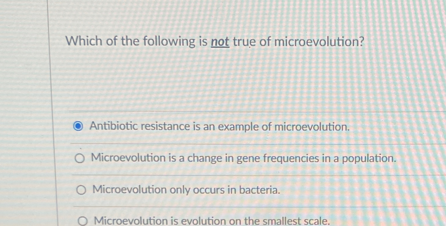 Solved Which of the following is not true of | Chegg.com