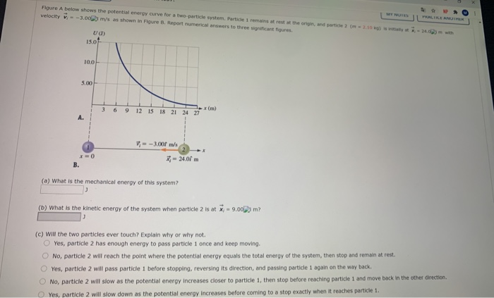 Solved Figure A below shows the potential energy curve for a | Chegg.com
