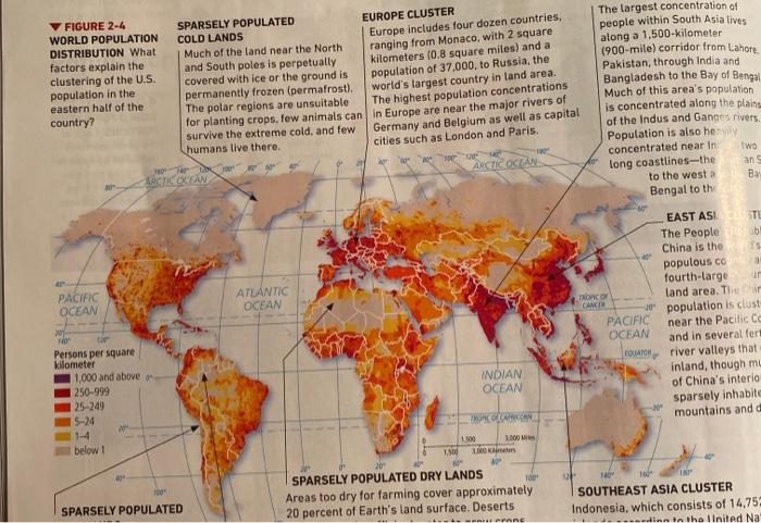 Solved Why are some land areas not part of the ecumene? | Chegg.com