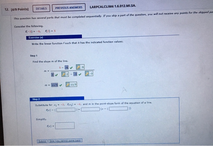 Solved DETAILS 12. [4/9 Points) PREVIOUS ANSWERS | Chegg.com