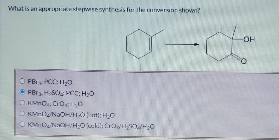 Solved What Is An Appropriate Stepwise Synthesis For The | Chegg.com