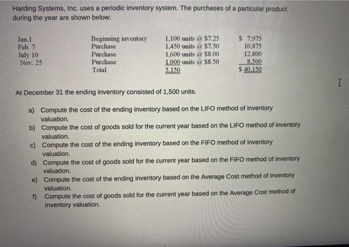 solved-harding-systems-inc-uses-a-periodic-inventory-chegg