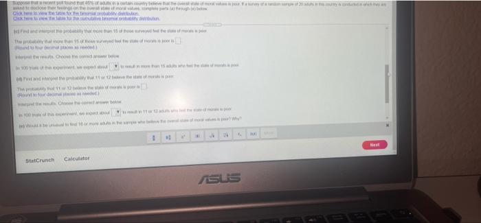 Solved Suppe That Recent Pol Found Out Below Do Wycom Chegg Com