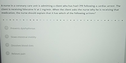 Solved A nurse in a coronary care unit is admitting a client | Chegg.com