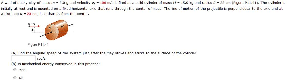 Solved A wad of sticky clay of mass m = 5.0 g and velocity | Chegg.com