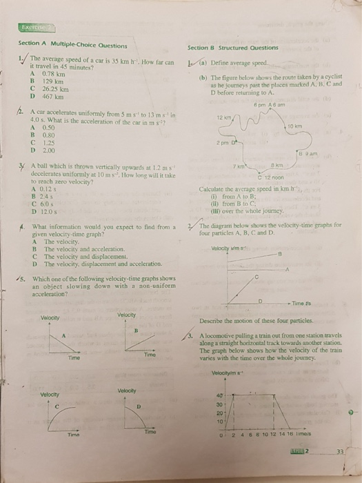 Solved Exercise Section A Multiple Choice Questions 1 Th Chegg Com