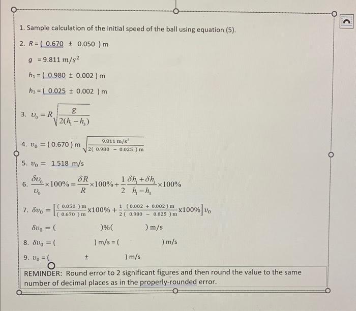 Solved I have a lab report and I am unsure of how to input | Chegg.com