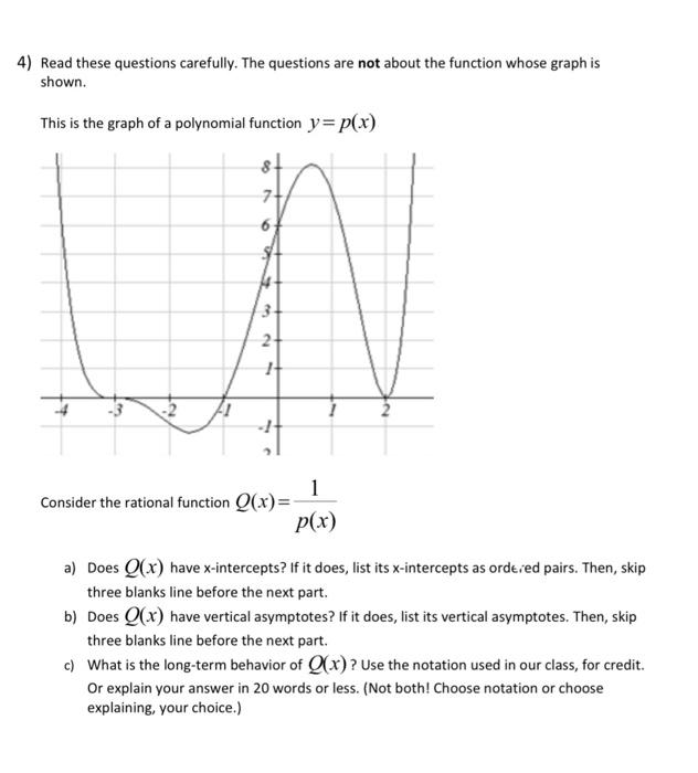 Solved 4) Read these questions carefully. The questions are | Chegg.com