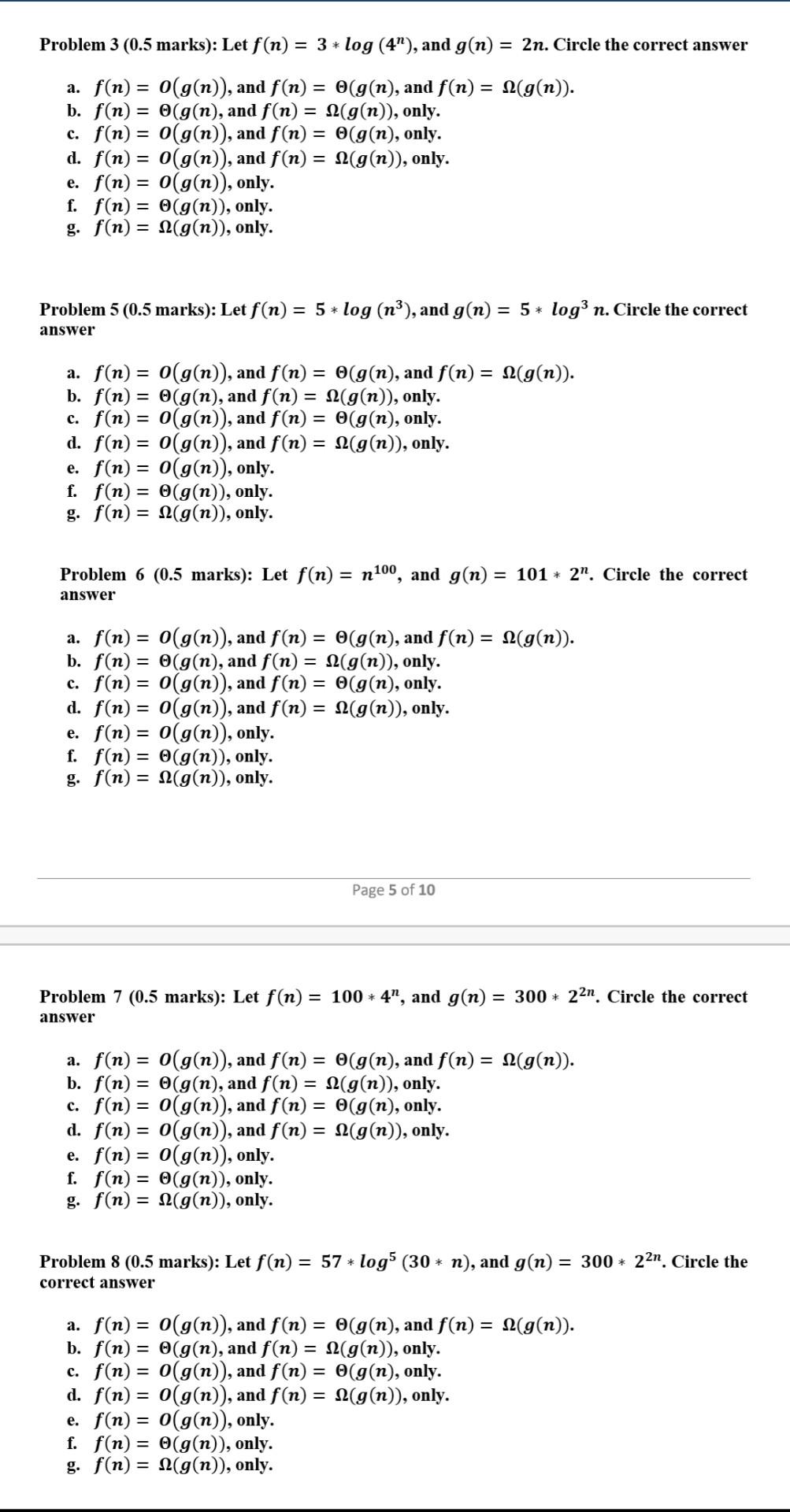 Solved In algorithm, solve all questions in the 2 pics that | Chegg.com