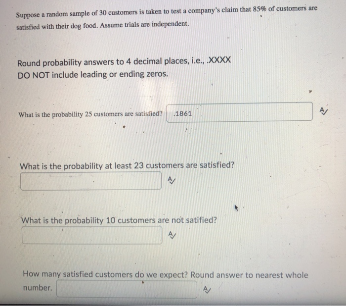 Solved Suppose A Random Sample Of 30 Customers Is Taken To | Chegg.com