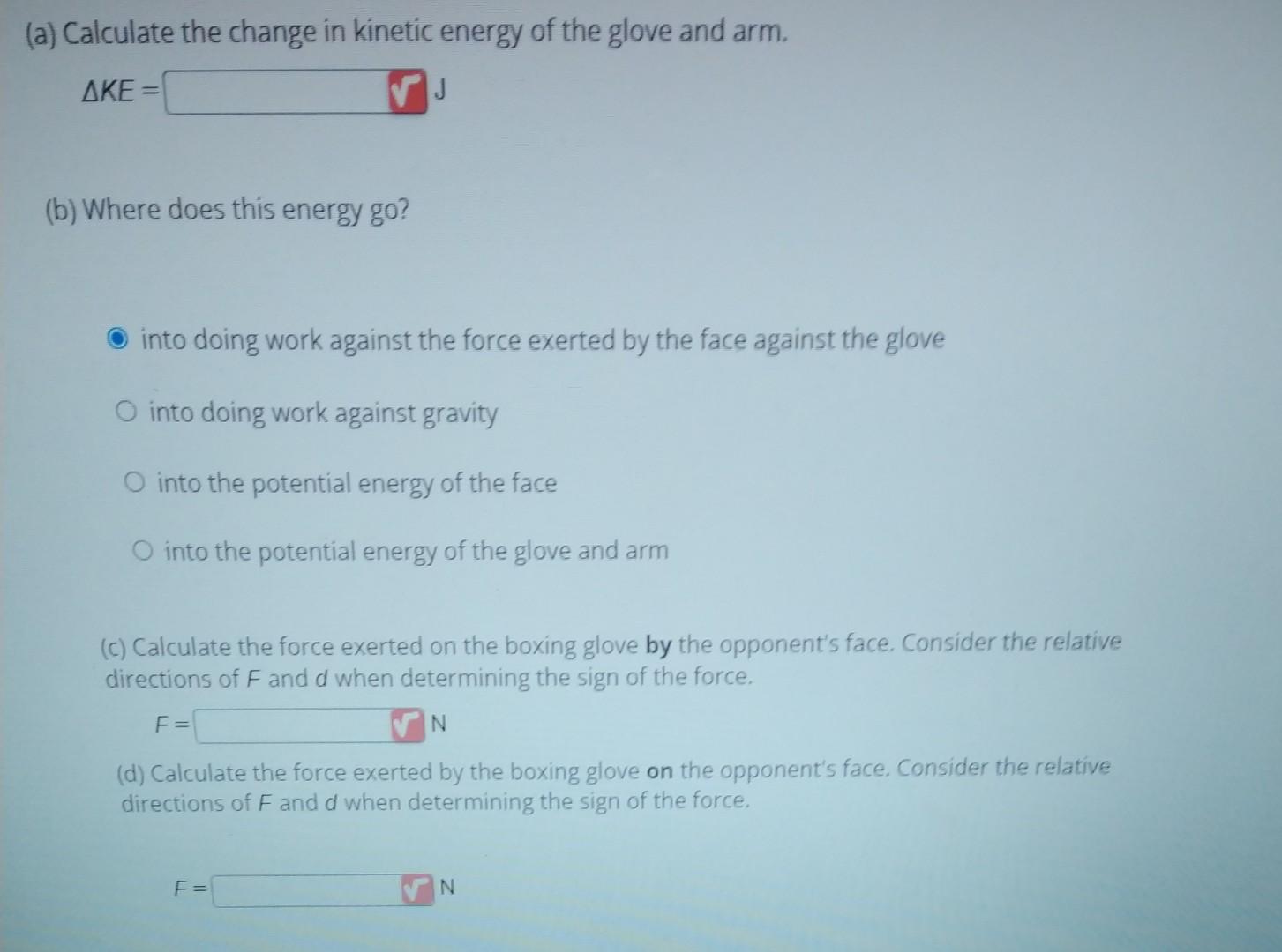 Solved 1. Boxing gloves are padded to lessen the force of a | Chegg.com